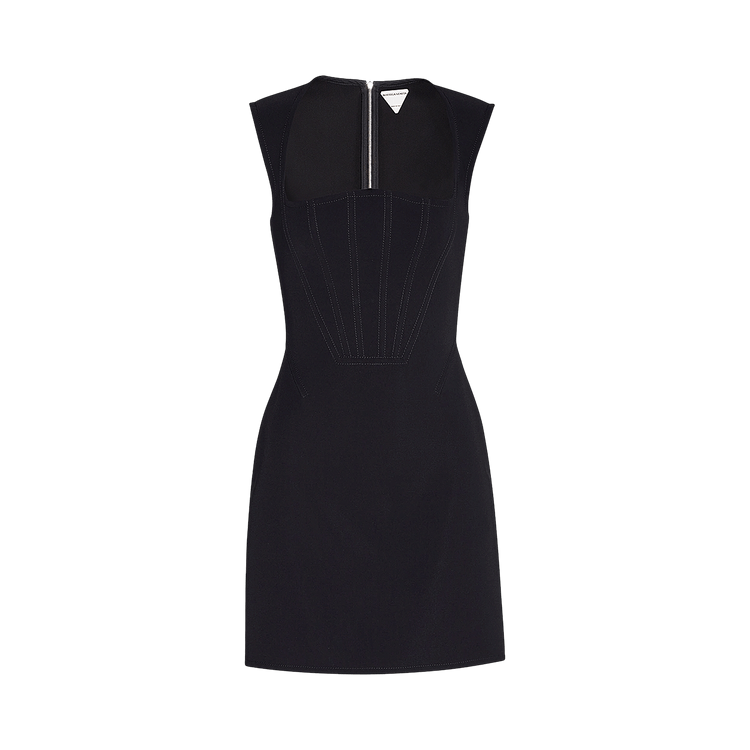 Bottega Veneta Technical Viscose Silk Dress "Black"