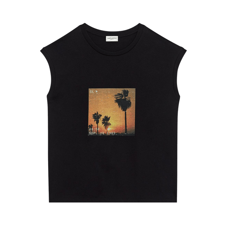 Saint Laurent Graphic Tee "Noir/Multicolor"