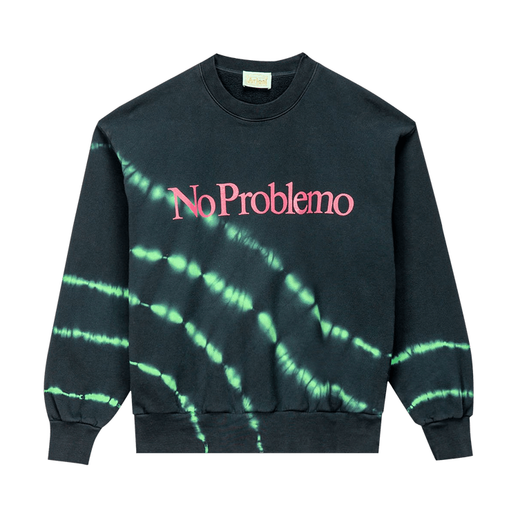 Aries No Problemo Sweatshirt "Green Tie Dye"