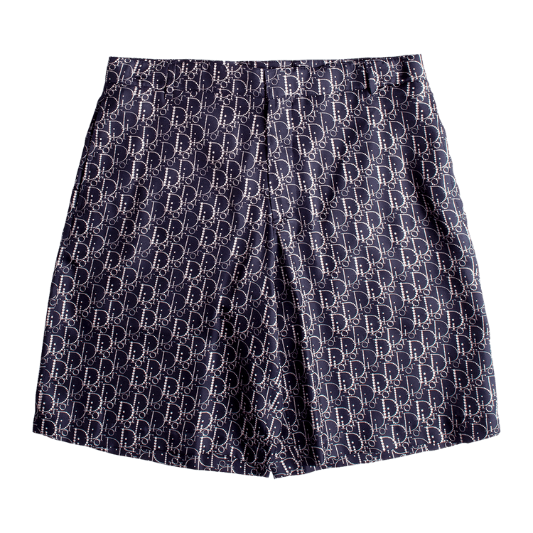 Dior Silk Pearl Shorts "Navy Blue"