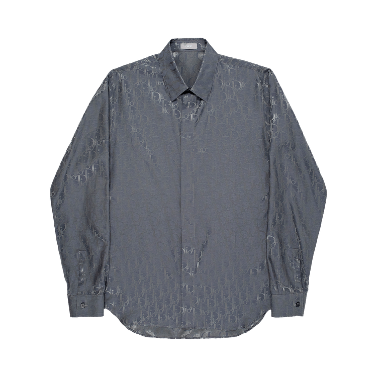 Dior New Oblique Jacquard Shirt "Grey"