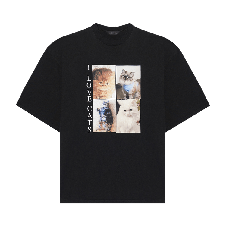 Balenciaga I Love Cats T-Shirt "Black"