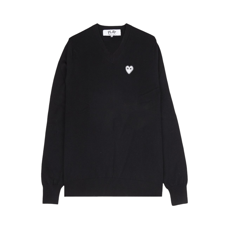 Comme des Garçons PLAY Heart V-Neck Sweater "Black"