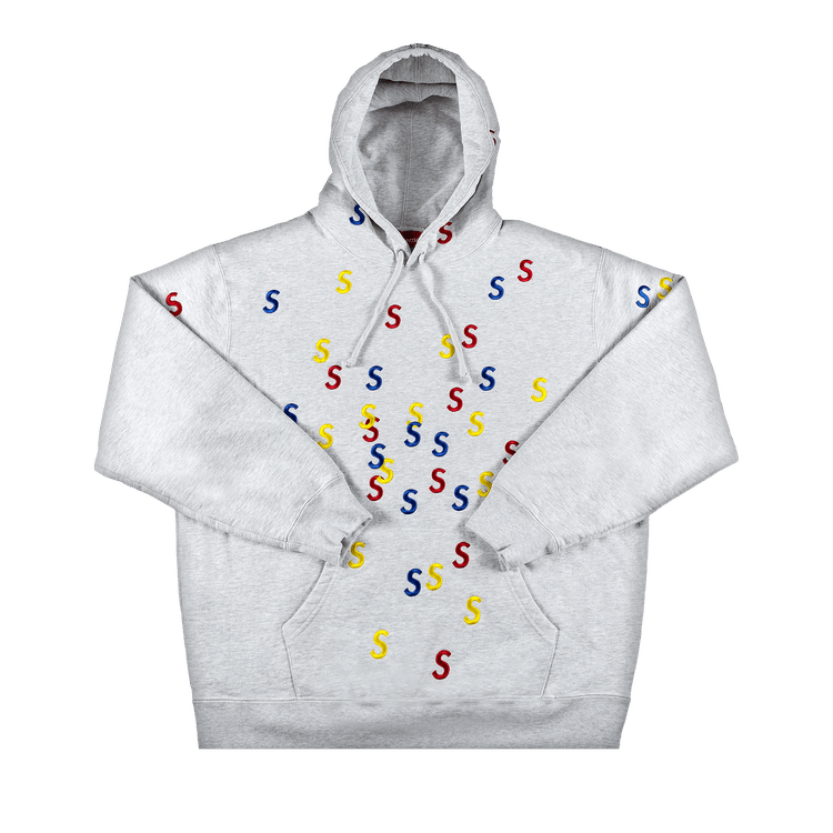 Supreme Embroidered S Hooded Sweatshirt "Ash Grey"