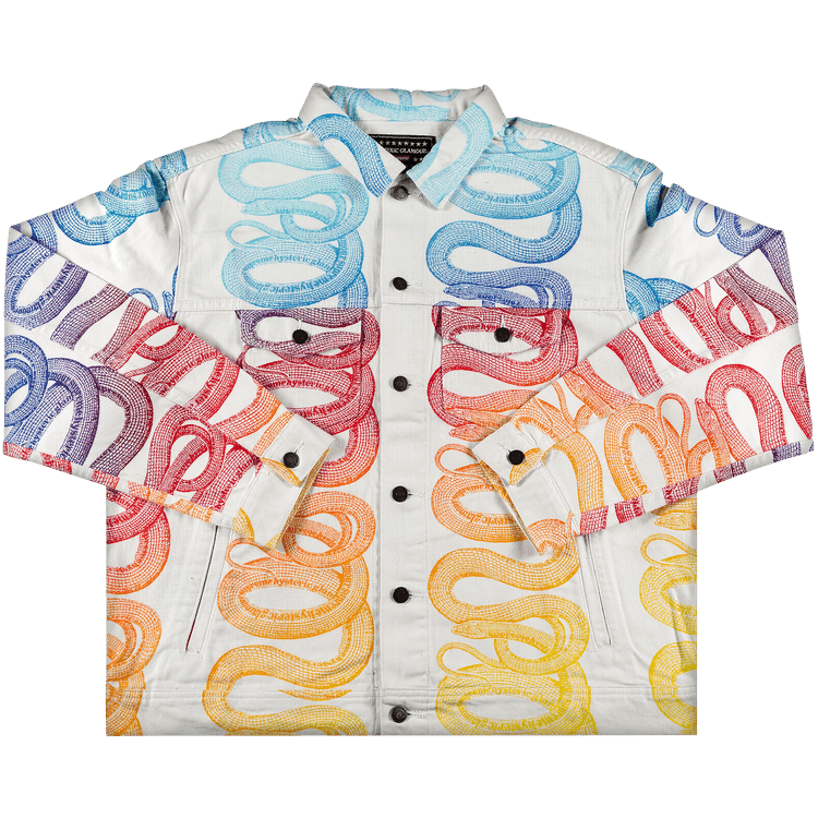 Supreme x Hysteric Glamour Snake Denim Trucker Jacket "White"