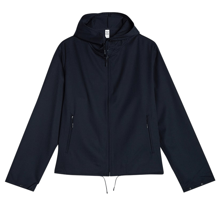 Y-3 Classic Refined Wool Stretch Hooded Windbreaker "Legend Ink"