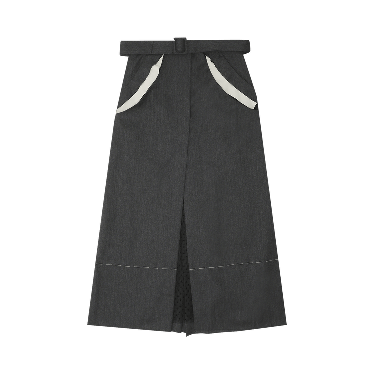 Maison Margiela Lace Pocket Belted Skirt "Grey"