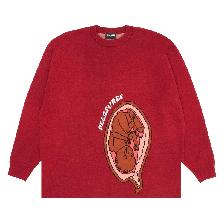 Pleasures Utero Jaquard Sweater "Maroon"