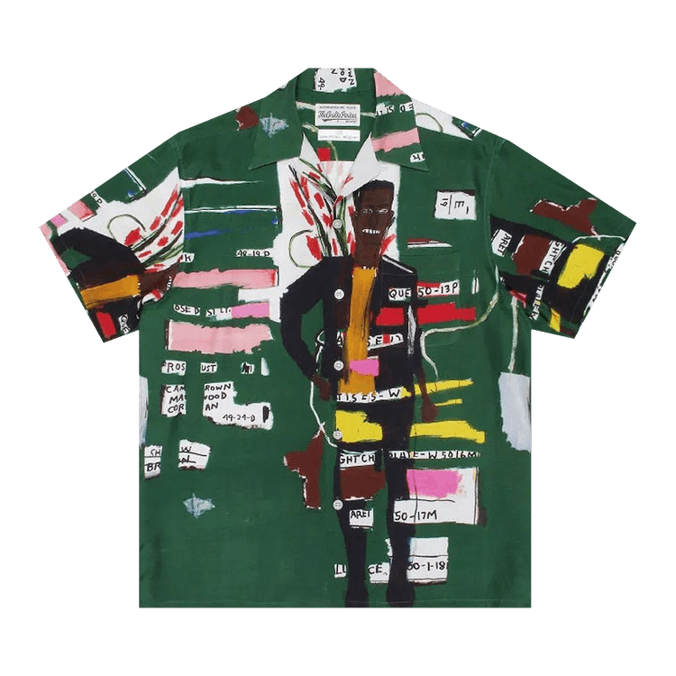 Wacko Maria Jean-Michel Basquiat Short-Sleeve Hawaiian Shirt (Type-2) "Green Multi"