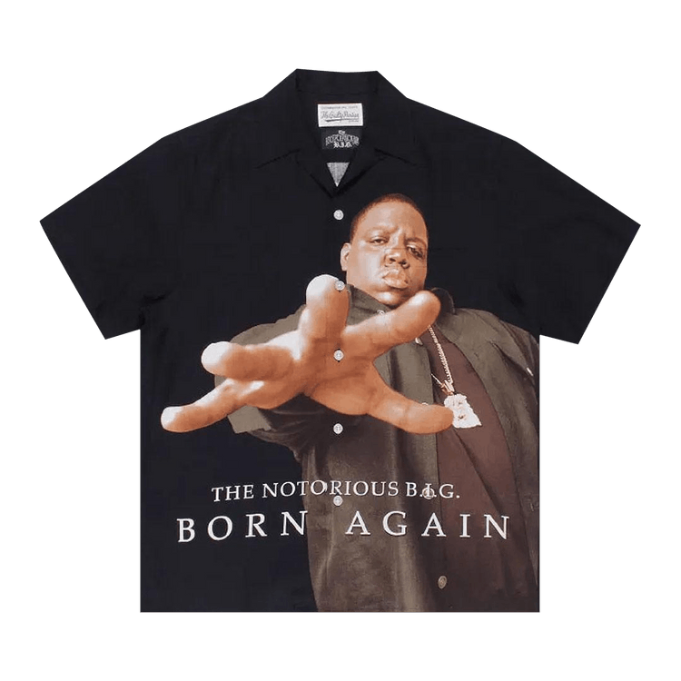Wacko Maria The Notorious B.I.G Short-Sleeve Hawaiian Shirt (Type-1) "Black"
