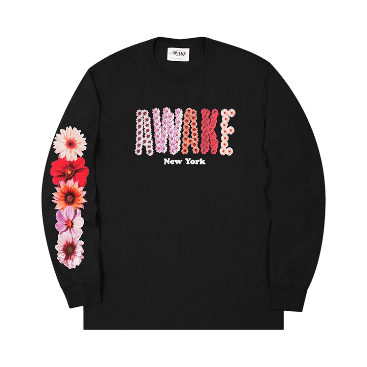 Awake NY Bloom Long-Sleeve Tee "Black"
