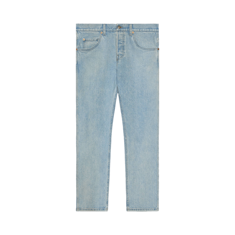 Gucci Tapered Washed Jeans "Light Blue"