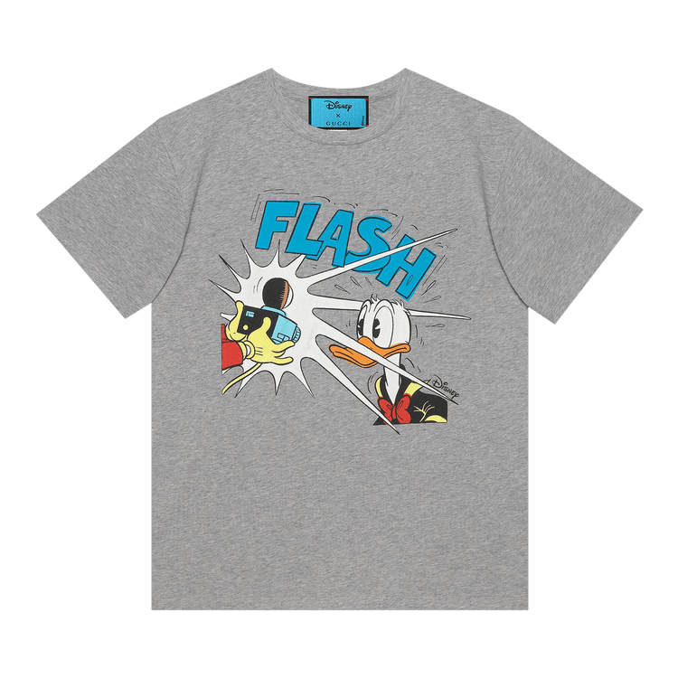 Gucci x Disney Donald Duck Print T-Shirt "Grey Melange"