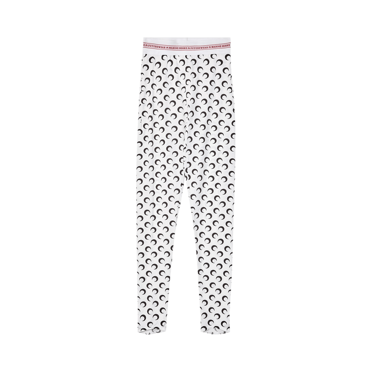 Marine Serre Fuseaux Moon Leggings "White"