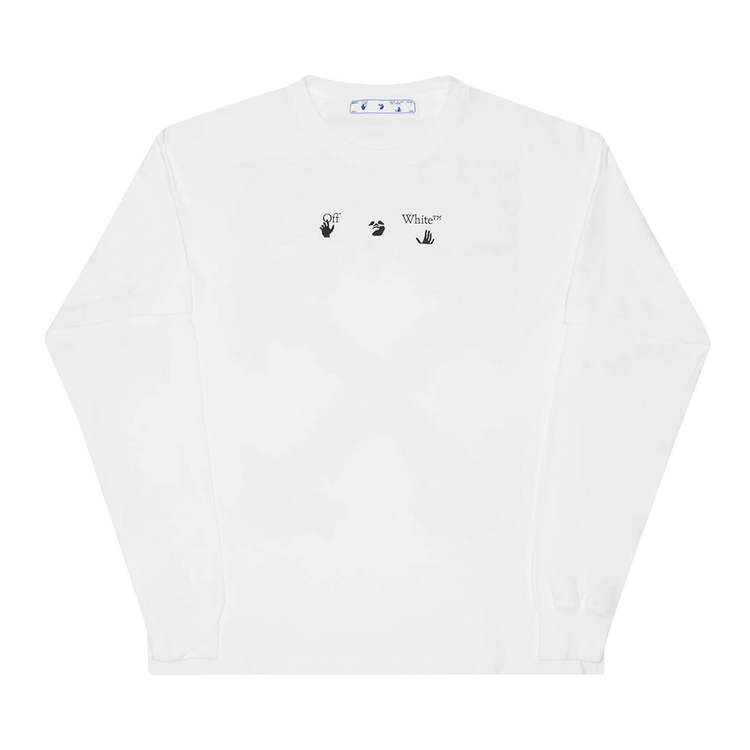 Off-White Blue Marker Double Sleeve Tee "White/Blue"