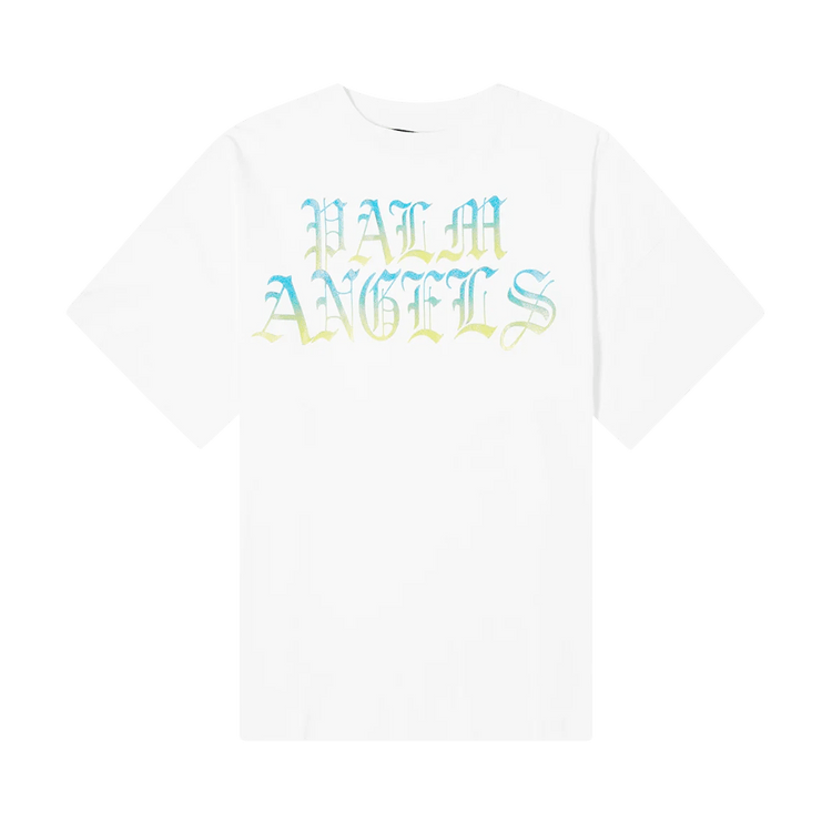 Palm Angels Hue Gothic Logo Over T-Shirt "White/Multicolor"