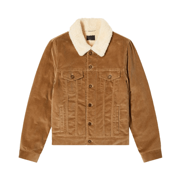Saint Laurent Jacket With Shearling Collar "Caramel"