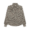 Saint Laurent Lavallière Neck Blouse "Leopard"