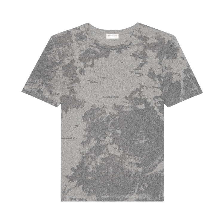 Saint Laurent Logo Dévoré T-Shirt "Heather Grey"