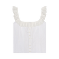 Saint Laurent Broderie Anglaise Tank Top "Blanc"