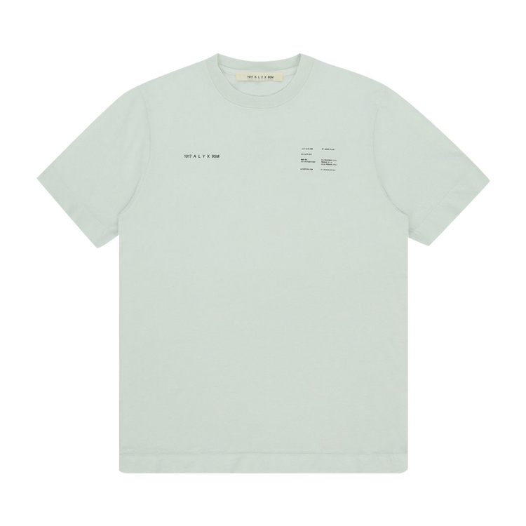 1017 ALYX 9SM Insert Double Logo Short-Sleeve Tee "Light Ghost Green"