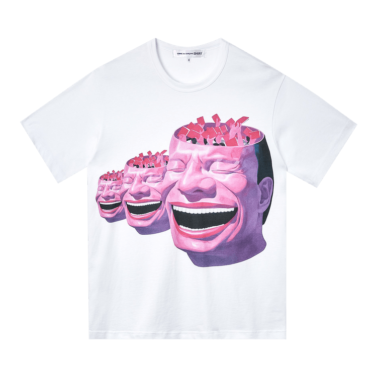 Comme des Garçons SHIRT x Yue Minjun Three-Heads T-Shirt "White"