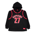 Supreme Basketball Jersey Hooded Sweatshirt "Black"