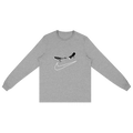 Cactus Jack by Travis Scott For Nike SB Smile Long-Sleeve T-Shirt II "Heather Grey"