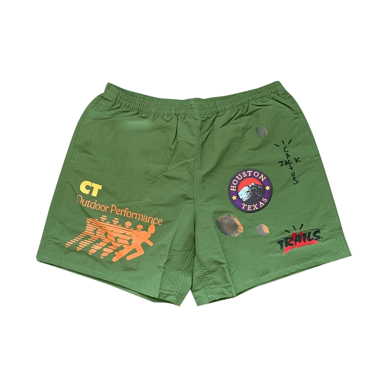 Cactus Jack by Travis Scott Running Wild Shorts "Green"