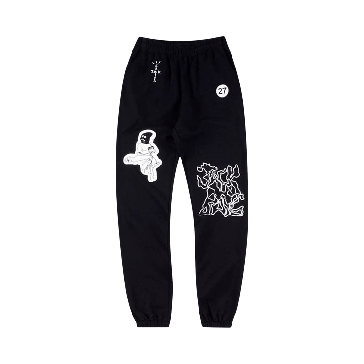 Cactus Jack by Travis Scott JACKBOYS Mask On Sweatpants "Black"