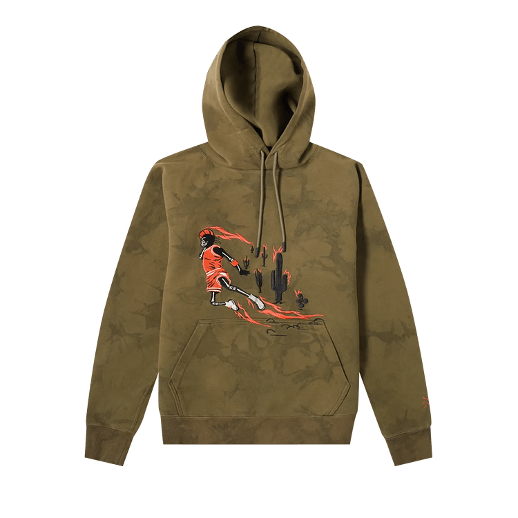 Cactus Jack by Travis Scott x Air Jordan Washed Suede Hoodie "Medium Olive"