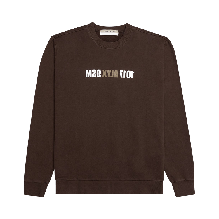 1017 ALYX 9SM Mirrored Logo Crewneck "Deep Brown"