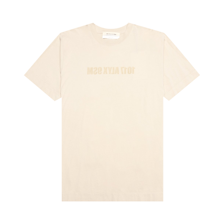 1017 ALYX 9SM Studded Mirrored Logo Tee "Light Tan"