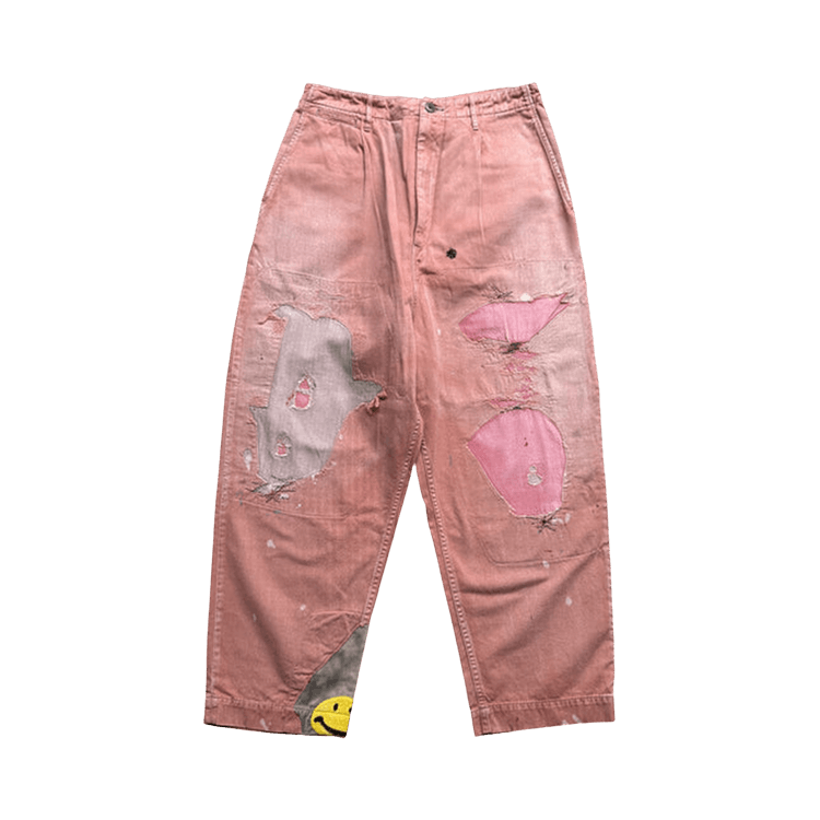 Kapital Kountry Katsuragi Lumber Jack Damaged Pant "Pink"