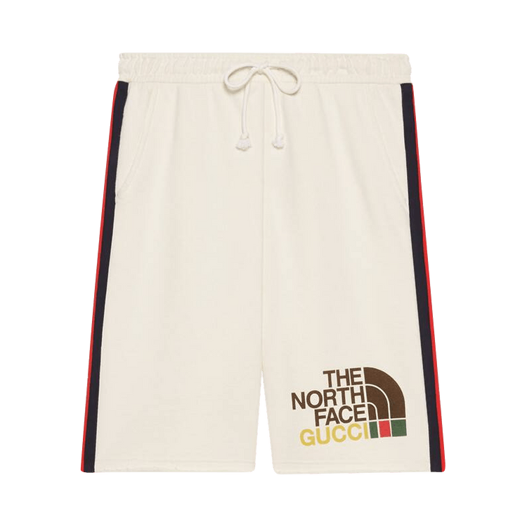 The North Face x Gucci Web Print Cotton Shorts "Ivory"