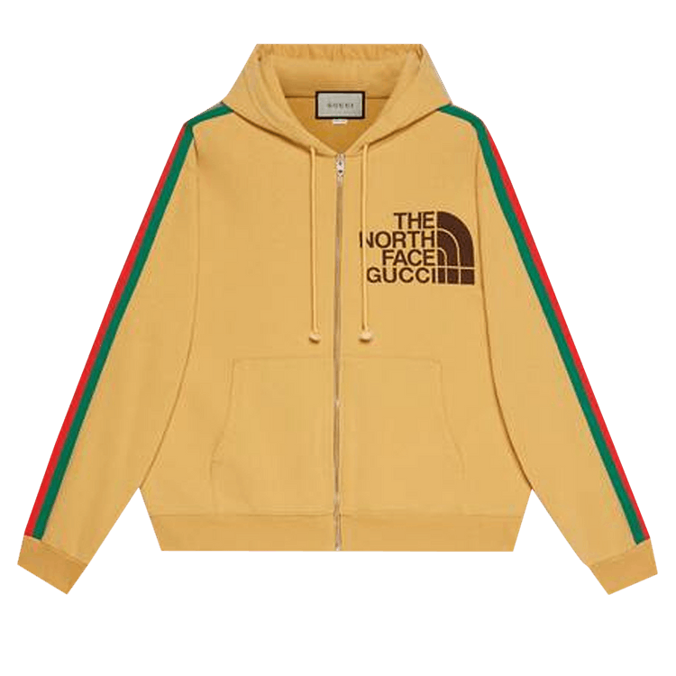 The North Face x Gucci Web Print Cotton Sweatshirt "Yellow"