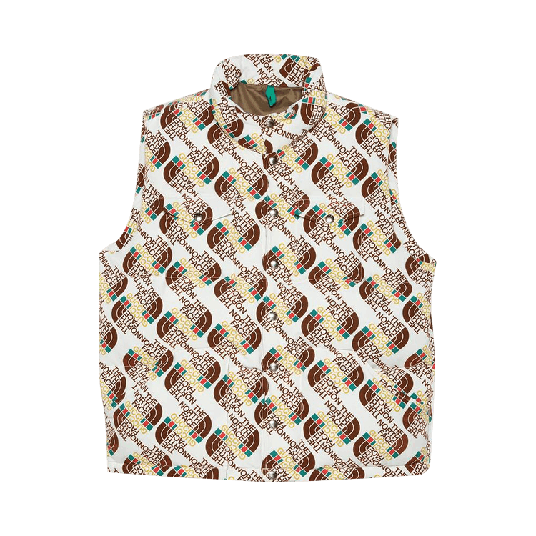 The North Face x Gucci Down Vest "Ivory/Brown"