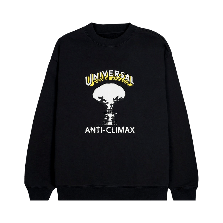 Brain Dead Universal Anti-Climax Crewneck Sweatshirt "Washed Black"