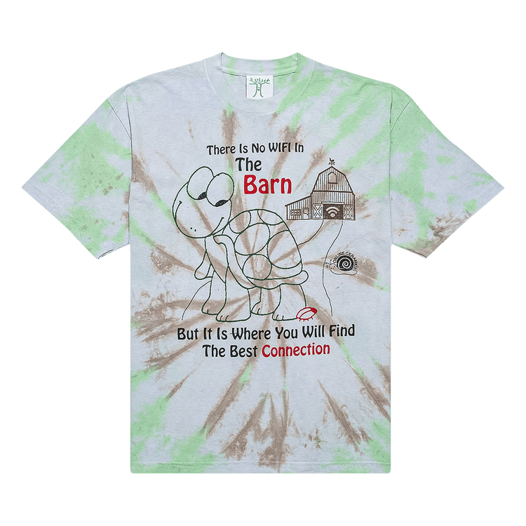 Online Ceramics Barn Connection Tie-Dye Tee "Green Spiral"
