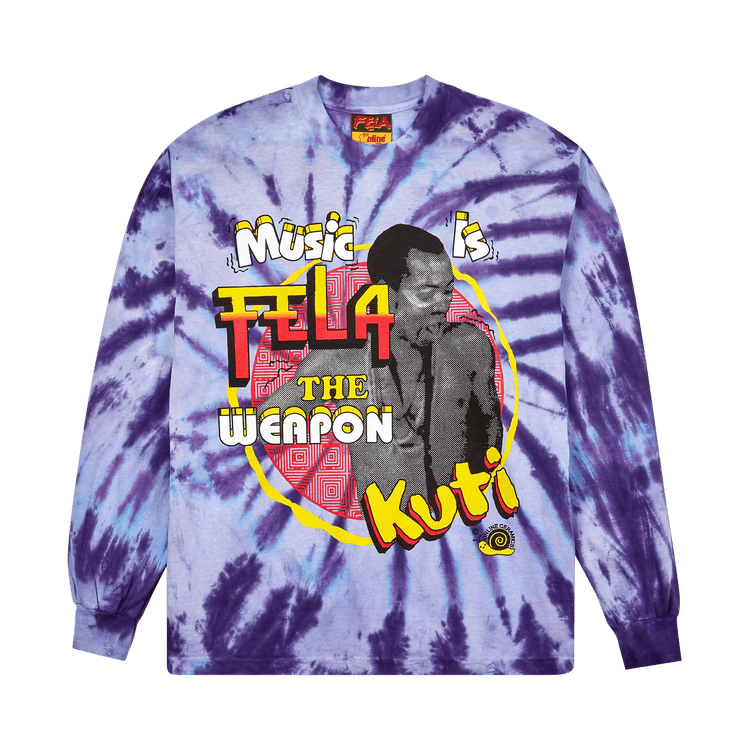 Online Ceramics x Fela Kuti Music Is The Weapon Long-Sleeve Tee "Purple Spiral"