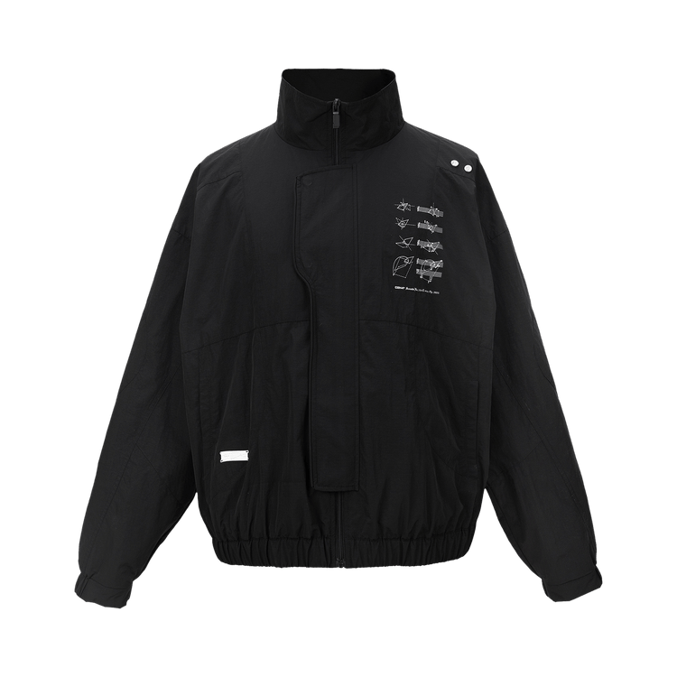 C2H4 My Own Private Planet Intervein Panelled Track Jacket "Black"
