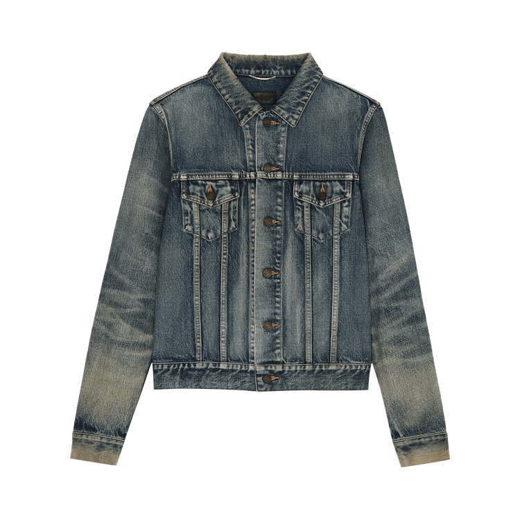 Saint Laurent Fitted Denim Jacket "Dirty Sandy Blue"