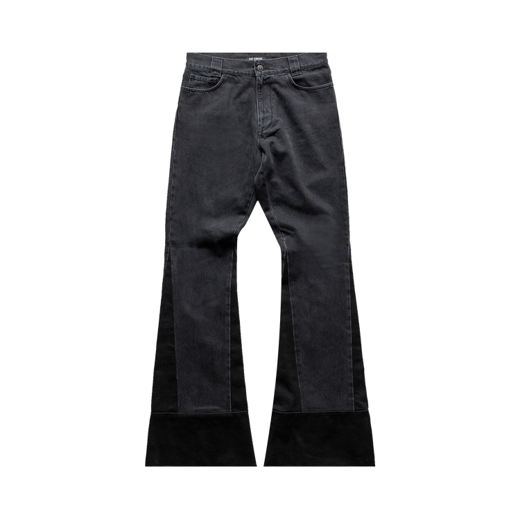 Raf Simons Flared Denim Workwear Pants With Inserts "Black"