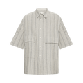 Jil Sander Short-Sleeve Button Down Shirt "Open Grey"