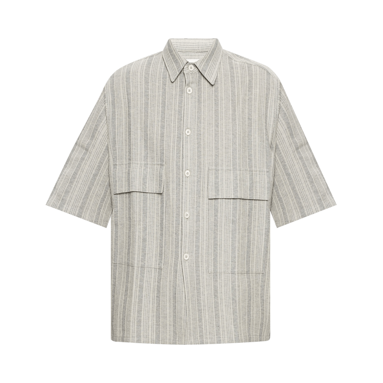 Jil Sander Short-Sleeve Button Down Shirt "Open Grey"