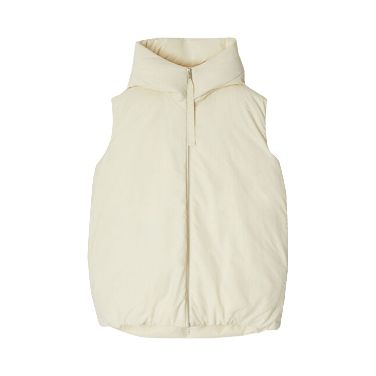Jil Sander Medium Fill Down Gilet Vest "Vanilla"