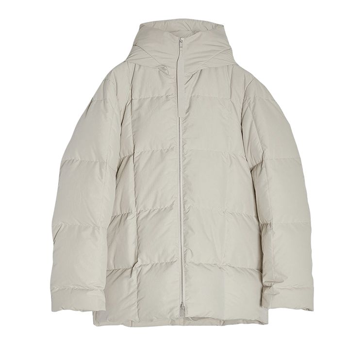 Jil Sander Fill Down Hooded Blouson "Light Grey/Green"