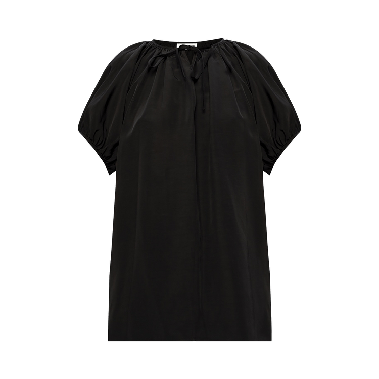 Jil Sander Short-Sleeve Top With Tie Neck "Black"