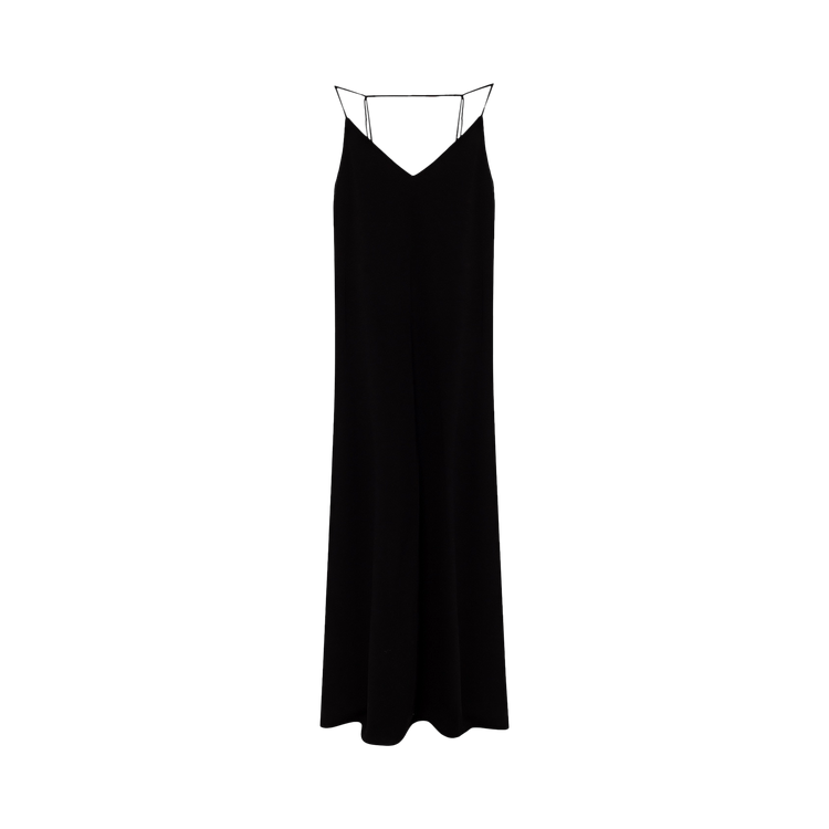 Jil Sander Spaghetti Stripes Evening Dress "Black"