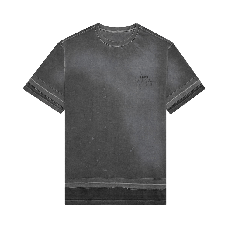 Ader Error Needle Logo Layered T-Shirt "Charcoal"